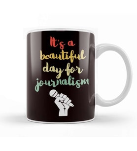 Journalism Reporter Author Writer Journalist Press Free TV Kupa Bardak Porselen