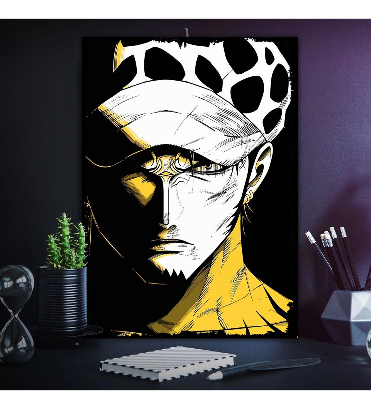One Piece Anime Karakter Tasarim 4 Boy Secenekli Hediyelik 8mm Dekoratif Ahsap Tablo