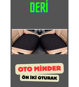 Araba Koltuk Minderi Ön İkili Minder Oturak Siyah Siyah
