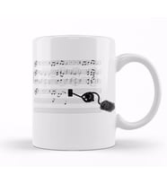 Notalı Müzik  Notalar Komik Kupa Bardak Porselen
