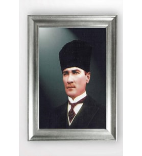 Gümüş Çerçeveli Atatürk Tablo cv1168