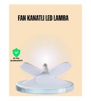 Mey İthalat® Yüksek Işık Güçlü LED Ampül 4 Kollu Katlanır Pervane Tasarım
