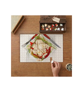 Çin Mantısı - Acı Biberler Tasarımı 240 parça Ahşap Puzzle Ahşap Kutuda MP01890