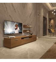 Decoraktiv Trio 4 Mdf Tv Ünitesi Tv Sehpası - Naturel Ceviz