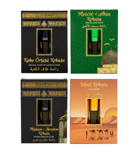 Kabe Örtüsü Kokusu Mescidi Aksa kokusu Makamı İbrahim Kokusu ve Uhud Kokusu Alkolsüz Esans 3ml
