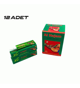 12 ADET AL NAJAM KIRMIZI TÜP KINA 30GR (5680)