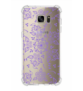 Samsung Galaxy S7 Edge  Köşe Korumalı Antişok Kapak Nostalji Desen Tasarımlı Şeffaf  Kılıf