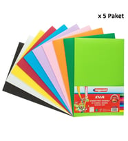 Bigpoint Kabartma Desenli Eva 20x30cm Karışık 10 Renk x 5 Paket