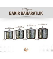 BAKIR BAHARAT TAKIMI DESEN KAKMALI MODEL GÜMÜŞ RENK (4'LÜ)
