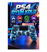 PS4 Uyumlu Kablosuz Titreşimli Oyun Kolu Joystick – PC ve Android Destekli
