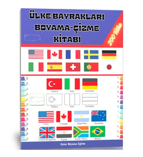 Ülke Bayrakları BOYAMA-Çizme Kitabı