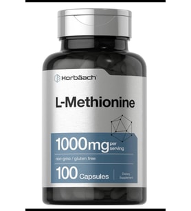 Horbäach  L-Methionine 1000mg  100 Capsul. Usa Menşei.OZELSPORCUGIDALARIN'DAN 3933 (Renksiz)