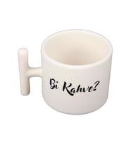 BEYAZ T KULP Bİ KAHVE KUPA