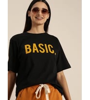 Baskılı T-shirt - Siyah