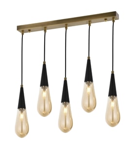 AVONNI AV-60059-5EY Eskitme Kaplama Modern Avize E14 Metal Cam 90x10cm