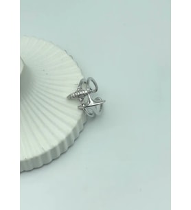 Çelik Silver Ayarlanabilir Yüzük - 25yzk147