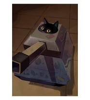 Tank Kedi: Günlük Kedi Çizimi 22 Haziran 2020 Tablo Ahşap Poster Dekoratif