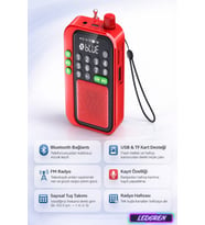 C9 Bluetooth Şarjlı Radyo USB & TF Kart Okuyucu Deprem Çantasına Uygun FM Radyo