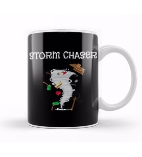 Cute Storm Chaser Tornado Lovers Severe Weather Kupa Bardak Porselen