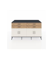 Kronos Konsol 2 Raflı 4 Çekmeceli 8 Kapaklı 176x59x99 Antrasit-Aytaşı/Çam