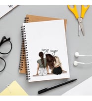 Kız Karakter Tasarımlı Defter Kişiye Özel
