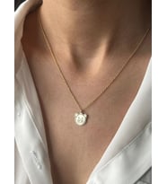 Minimal Domuz Figürlü Kolye 925K Gümüş (Gold)