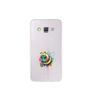 Samsung Galaxy A3 ile uyumlu Splash arı tasarımlı şeffaf silikon kılıf