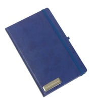 Kişiye Özel Lastikli Mavi Düz Çizgili Defter​