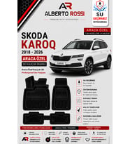 SKODA KAROQ 2018 - 2026 Araca Özel Kauçuk 3D Profesyonel Oto Paspası