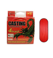 Captain Casting Pe 4 Kat Spin İp Misina 0,06Mm 150Mt Kırmızı