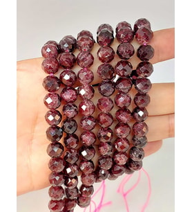 Lal (Granat) (Garnet) Taşı Faset Kesim Dizi 8mm