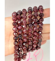Lal (Granat) (Garnet) Taşı Faset Kesim Dizi 8mm