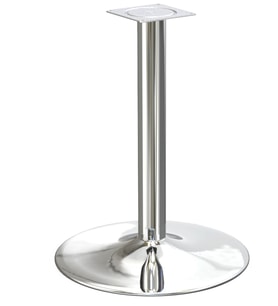 Ortadan Tablalı Paslanmaz Lüks Masa Ayağı Yuvarlak 460-710 Mm