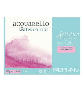 Fabriano Artistico Traditional White Suluboya Blok 300 gr. 31x41 cm. 20 yp. Sıcak Basım 