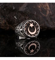 AYYILDIZ KARTAL MODEL 925 AYAR GÜMÜŞ ERKEK YÜZÜK