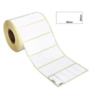 Termal Barkod Etiketi 40x20mm Yanyana 5 li Bitişik (5000 li)