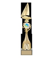 ODAK KUPA - Figürlü Kupalar - Yelken Figürlü Kupalar FG-036 A - 46 cm