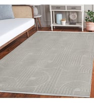 Makine Kaymaz Yıkanabilir Gri Bohem Triko Salon Halısı Mutfak Halısı Koridor Halısı Yolluk Grey