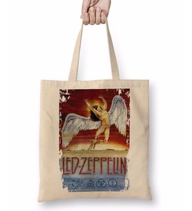 Led Zeppelin Bez Çanta Uzun Saplı