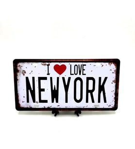 Dekoratif Plaka I Love New York (Karışık)