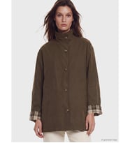 LCW Modest Kahverengi Oversize Gabardin Kadın Trençkot