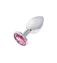 Metal Elmas Taşlı  Plug Rose Küçük Boy