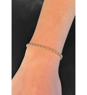 14 Ayar Altın Doch Bileklik 3.50 mm (Rose)