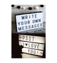 Led Message Light Box 96 Harfli Dekoratif Led Işıklı Mesaj Panosu 30*22 cm Usb ve pilli
