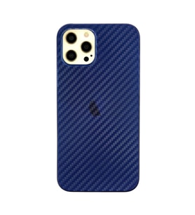Apple İphone 12 Pro Max Kılıf Karbon Pp Silikon - Mavi