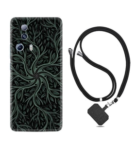 Xiaomi Mi 13 Lite Kılıf Silikon Boyun Askılı İpli Desenli Silikon Sarmaşıklar 1675