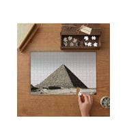 Mısır Piramiti Tasarımı 240 parça Ahşap Puzzle Ahşap Kutuda MP05416
