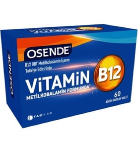 Osende Vitamin B12 60 Ağızda Dağılan Tablet