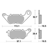 Yamaha Yzf R25 -Mt25 Arka Disk Rms Fren Balata (Made İn İtalya) _Supermoto (Renksiz)