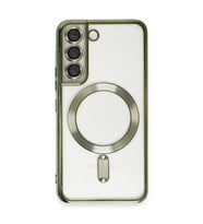 Galaxy S22 Kılıf Kross Magneticsafe Kapak - Koyu Yeşil
